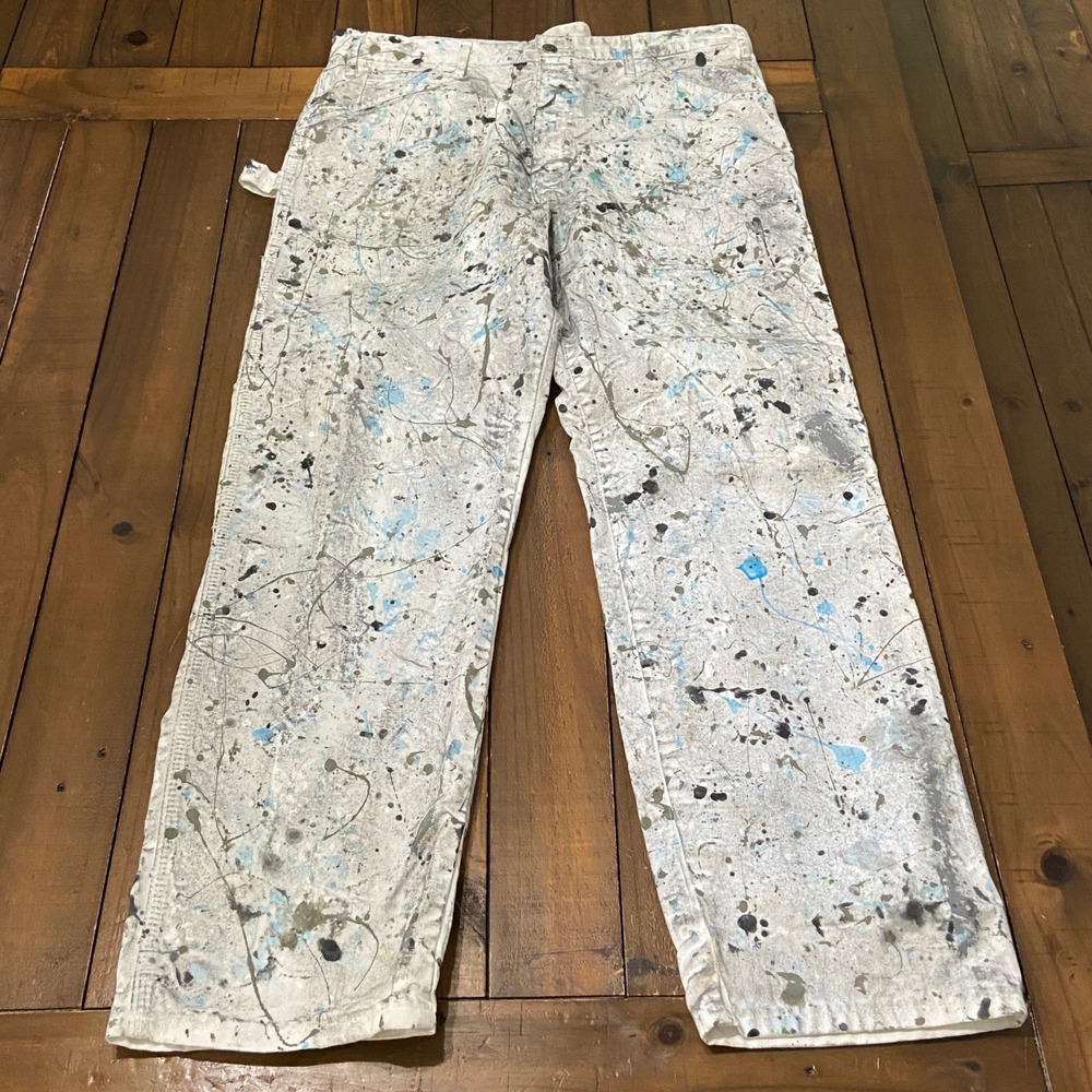 Dickies Sherwin Williams Painters Pants White Paint Splatter Carpenter Trousers